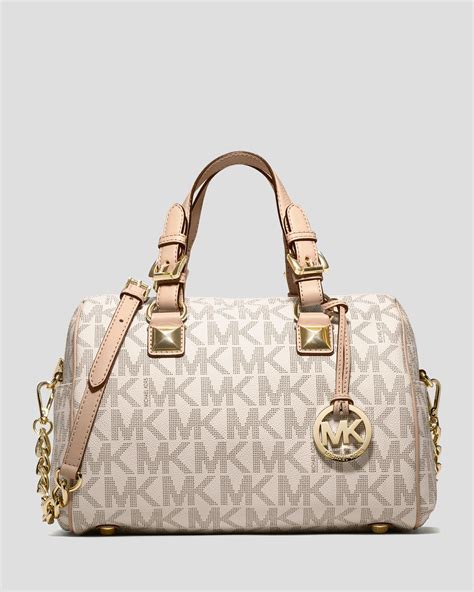 michael kors grayson chain satchel|Michael Kors leather satchel large.